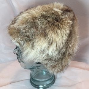 Beautiful real fur hat Vintage Warm 20 inch size